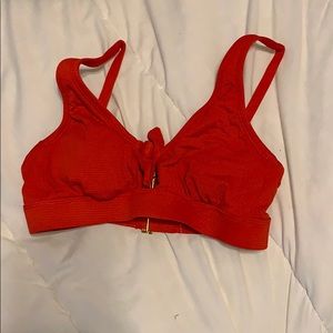 Red swim top